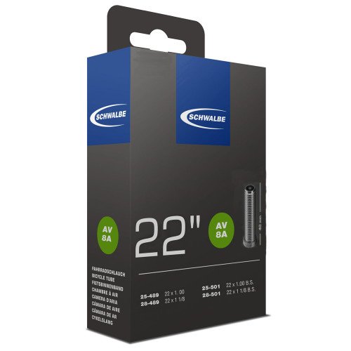 Schwalbe bnb AV8A 22 x 1.00 – 1 1/8 av 40mm BLACK