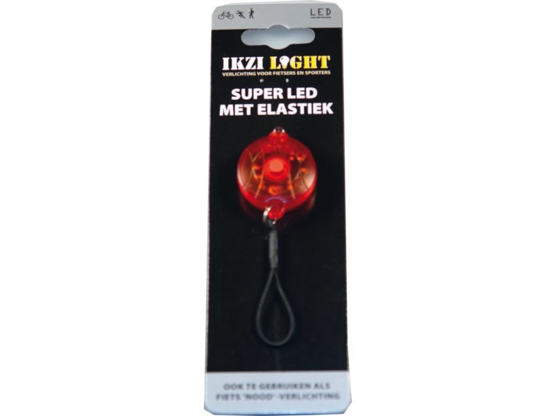 Ikzi Light lamp rond batterij met elastiek Rood