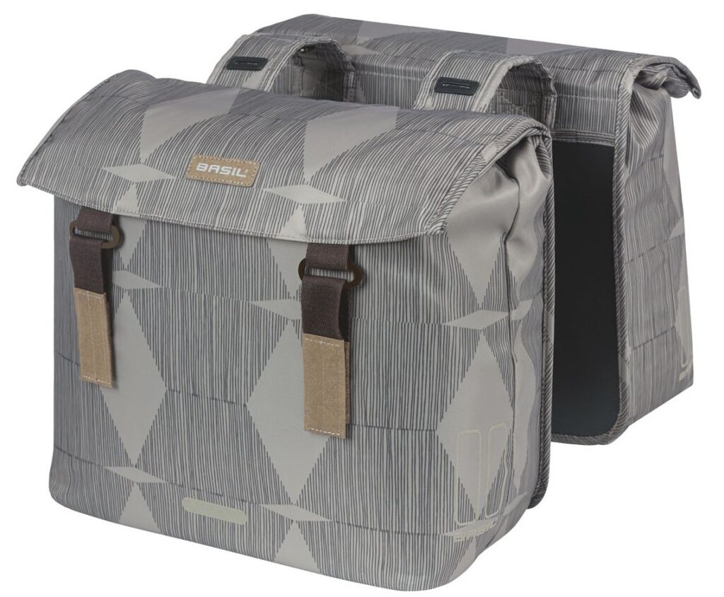 Basil fietstas dubbel Elegance 40-49 Chateau Taupe - Afbeelding 2