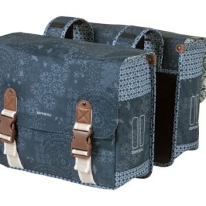 Basil fietstas dubbel Boheme indigo blue 35L Indigo Blauw