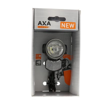 Axa koplamp Blueline T- steady auto dynamo 50 lux Zilver|Zwart