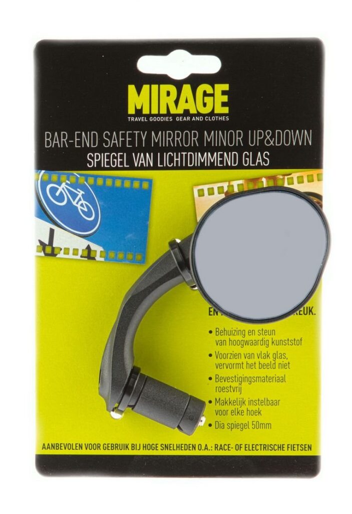 Mirage spiegel Minor Up en Down bar-end Zwart