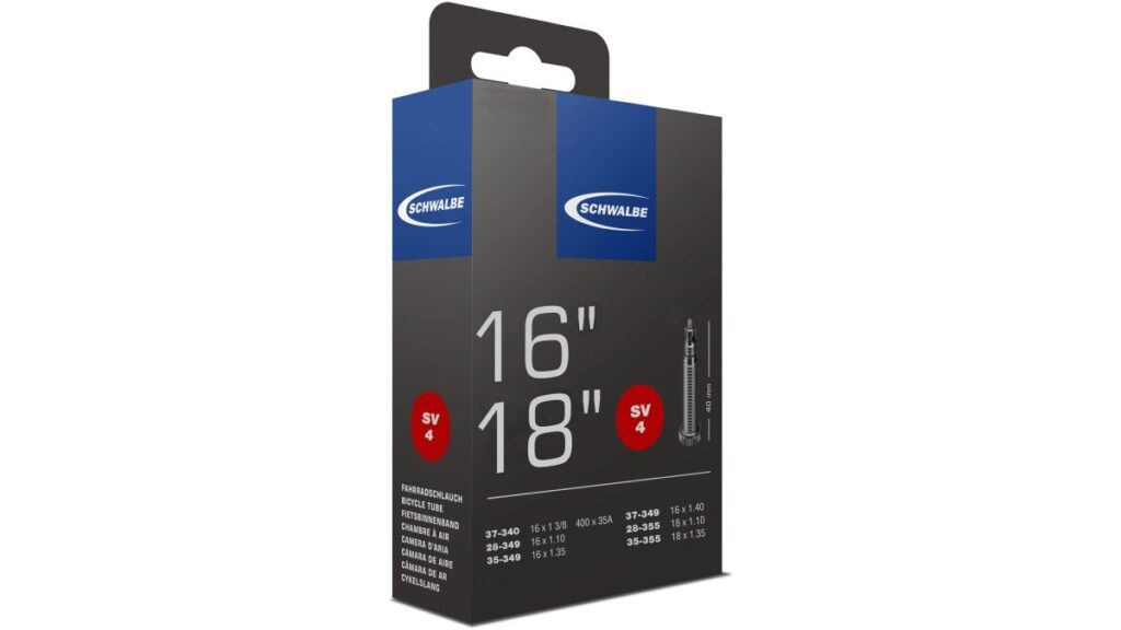 Schwalbe bnb SV4 16 x 1 3/8 – 18 x 1.35 fv 40mm Zwart