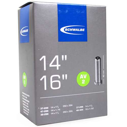 Schwalbe bnb AV2 14 x 1 1/4 – 16 x 1.50 av 40mm Zwart