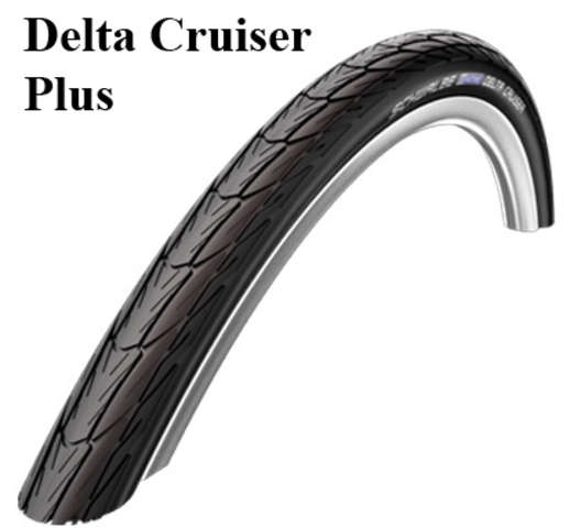 Schwalbe btb Delta Cruiser Plus 28 x 1.75 zw refl Zwart