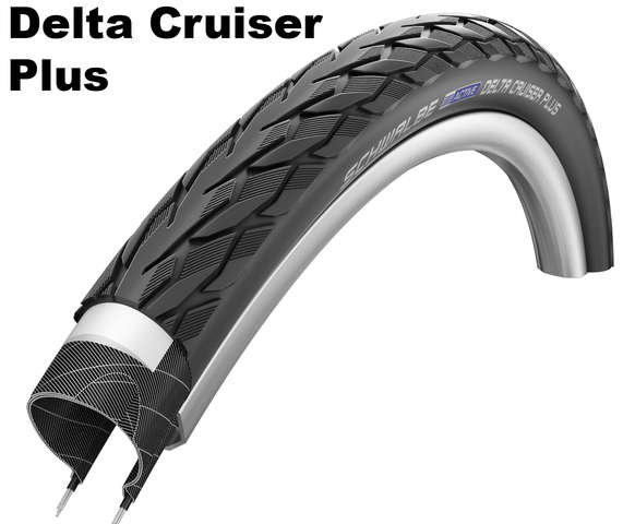 Schwalbe btb Delta Cruiser Plus 28 x 1.50 zw refl Zwart