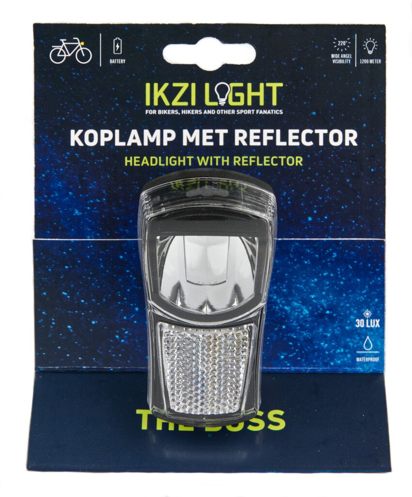 Ikzi Light koplamp The Boss batterij 20 lux