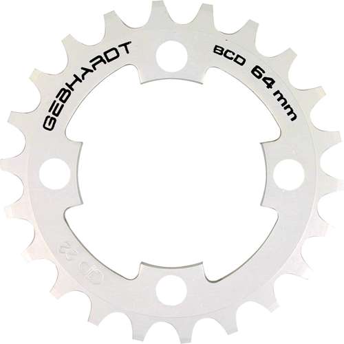 Gebhardt kettingblad 22t 4 gaats 9sp zilver Grey