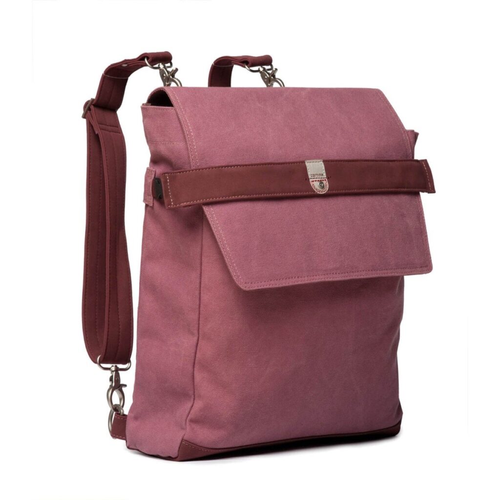Cortina Schoudertas Munich cyclaam canvas Roze