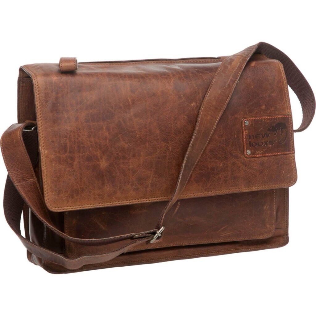 New Looxs schoudertas Barolo leer Cognac