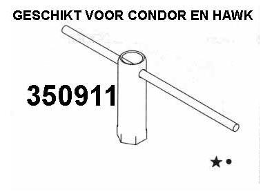 Spinder FIETD BOUTSLEUTEL HAWK/ FALCON ZILVER