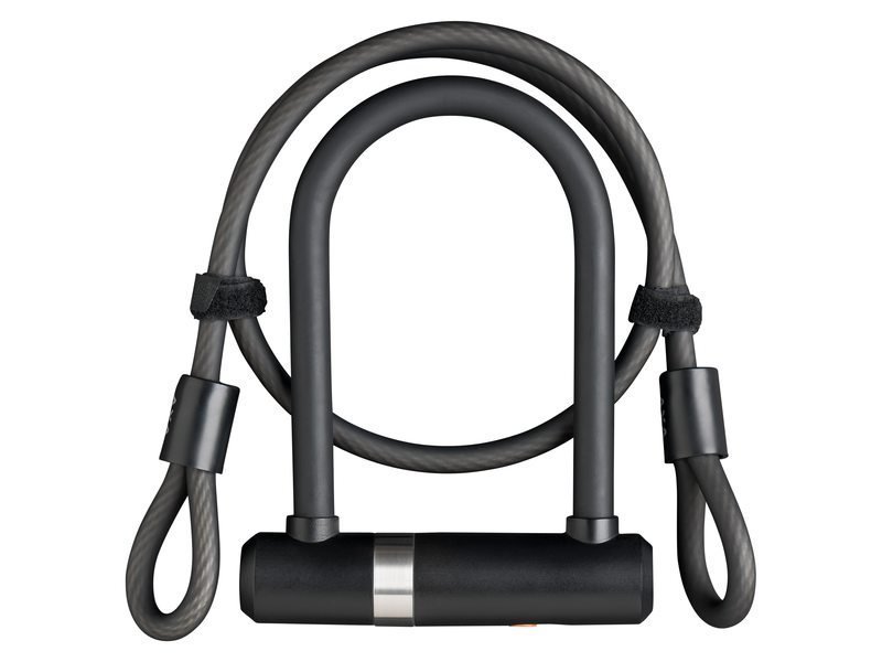 Axa beugelslot Newton Mini Pro + Cable 10/100 Zwart