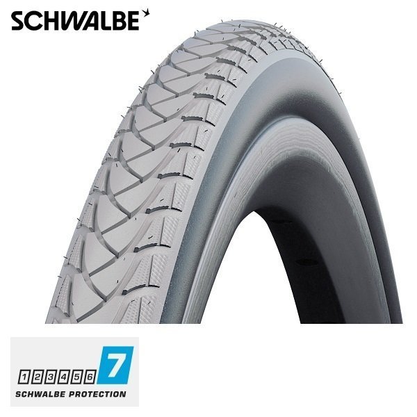 Schwalbe btb Marathon Plus 24 x 1 3/8 grijs GREY-BLACK