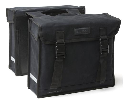 New Looxs dubbele tas 29 canvas zw Zwart