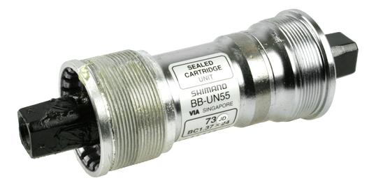 Shimano trapas UN55 vierkant 68- BSA Zilver/Zwart