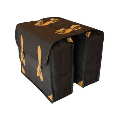 Niet Verkeerd NV dubb tas Retro nylon zw