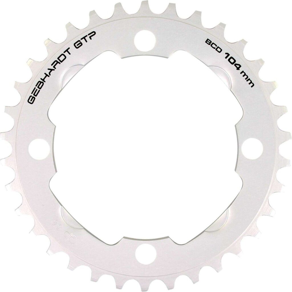 Gebhardt kettingblad 34t 4 gaats 9sp zilver