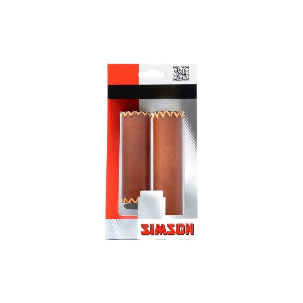 Simson handvatten leer kort/lang bruin