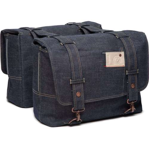 Cortina Fietstas dubbel Kansas denim