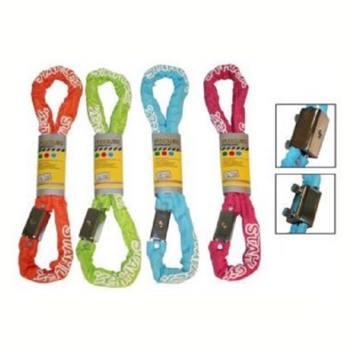 Falkx kettingslot nylon 10x1200mm. Kleur: rood, li