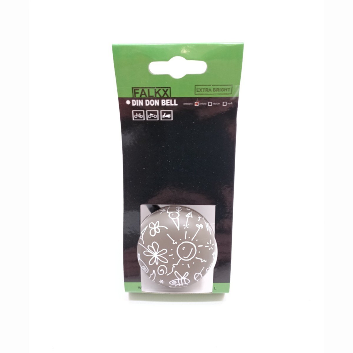 Falkx Bel ding-dong 60mm grijs-bruin (hangverpakki