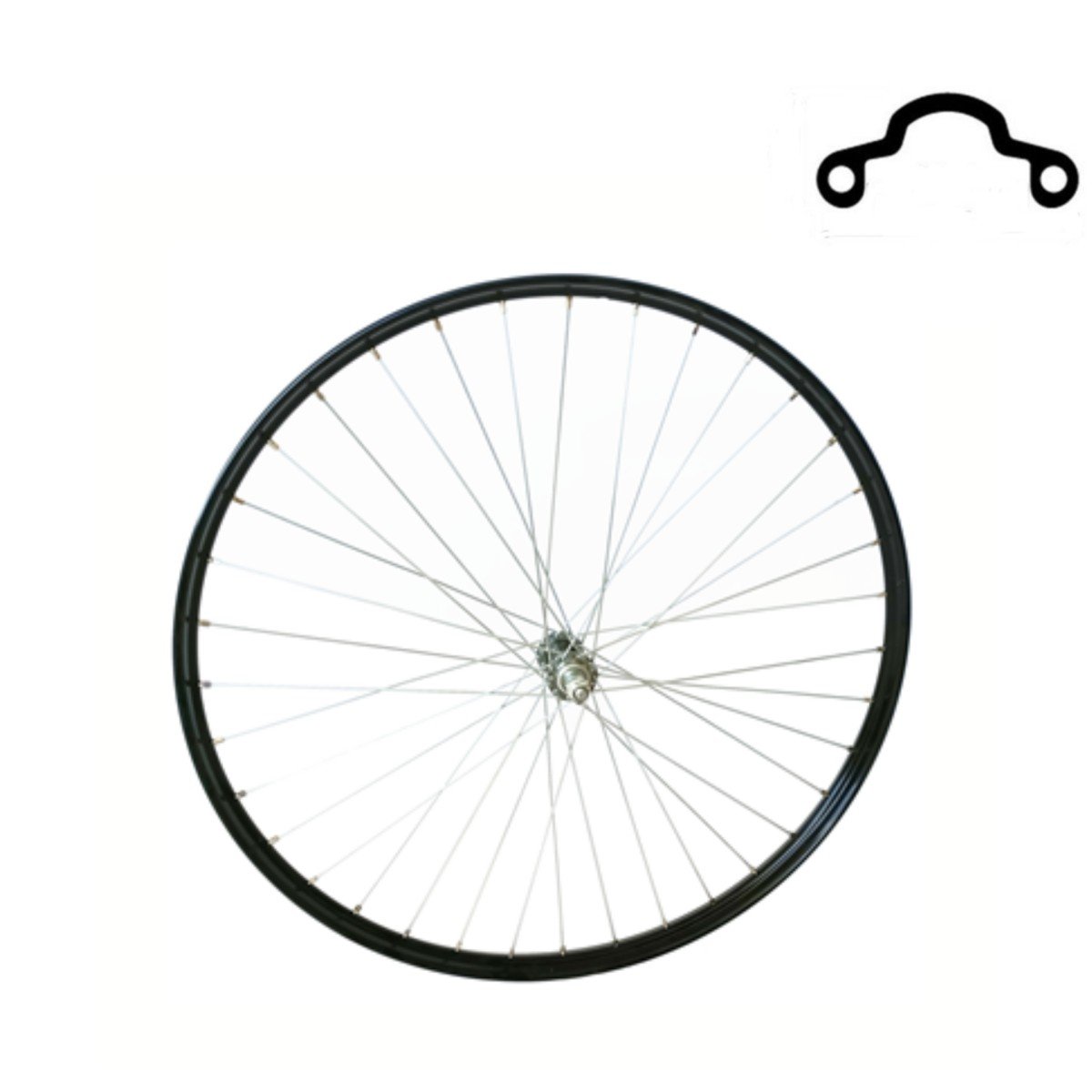 Falkx Voorwiel 28x1 1/2 zwart, Westwood profiel aluminiu