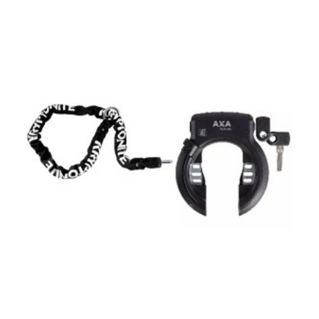 Axa defender slot en Kryptonite 120cm insteekk