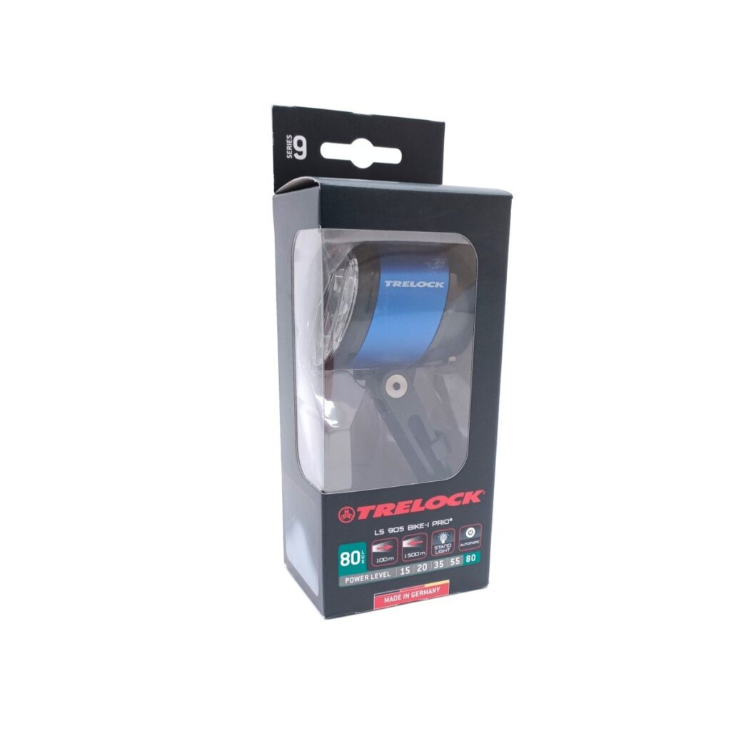 Trelock KOPLAMP BIKE-I PRIO 80LUX ZWART/BLAUW