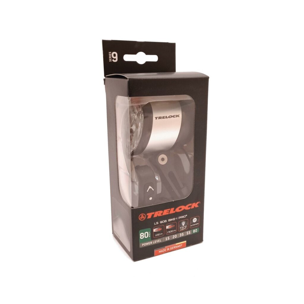 Trelock KOPLAMP LED LS 906 PRIO 80 ZW/ZILVER