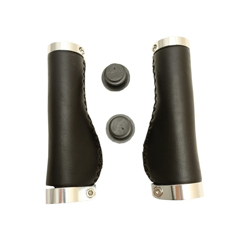 Falkx Black Stitch Comfort Handvatten zwart leer