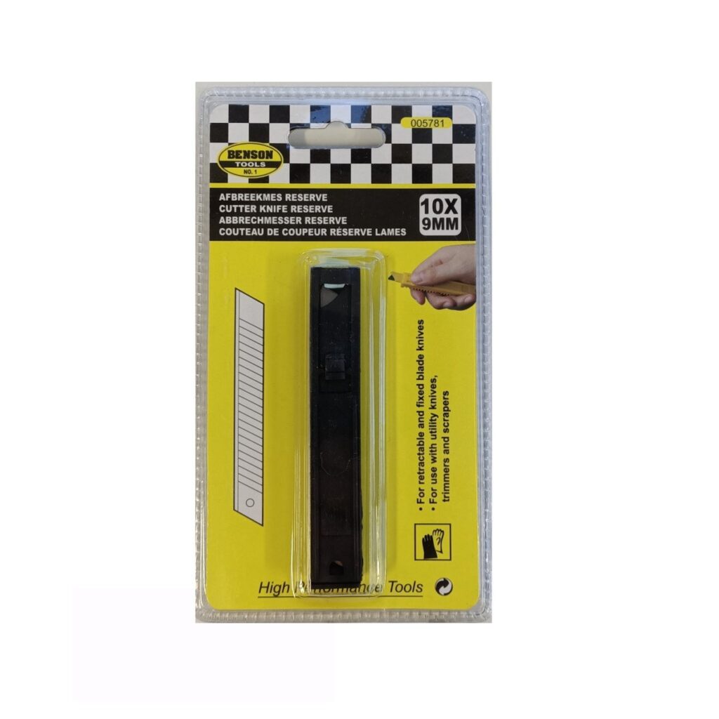 Benson afbreekmes 9mm navul verpakking 10 stuks
