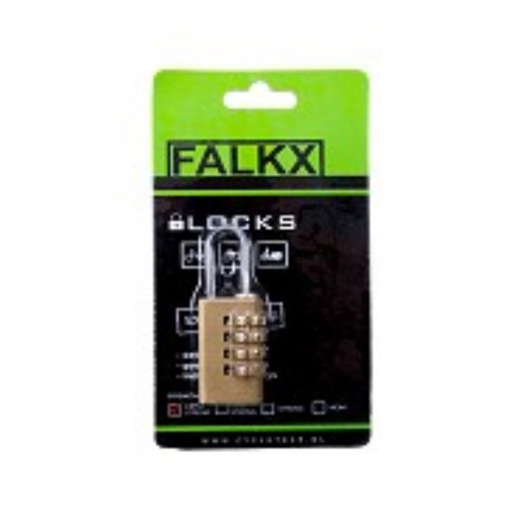 Falkx Hangslot met cijfercode 21x35x10mm