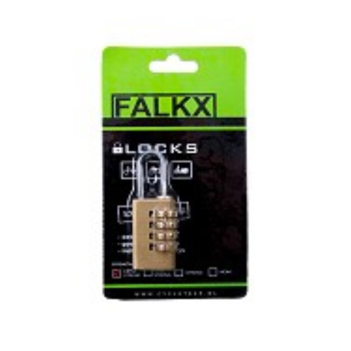 Falkx Hangslot met cijfercode 21x35x10mm
