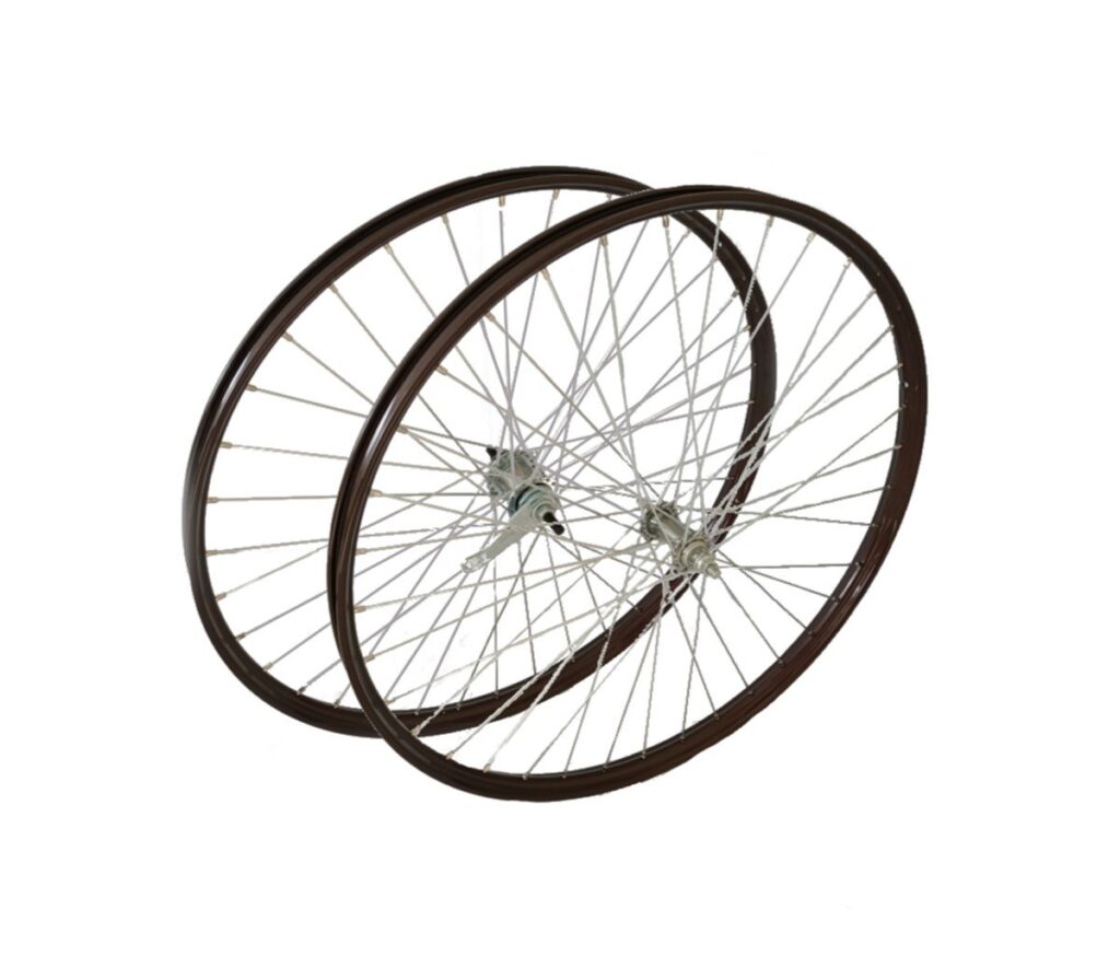 Falkx Set wielen, 28×15/8×1/38. donkerbruine aluminium v