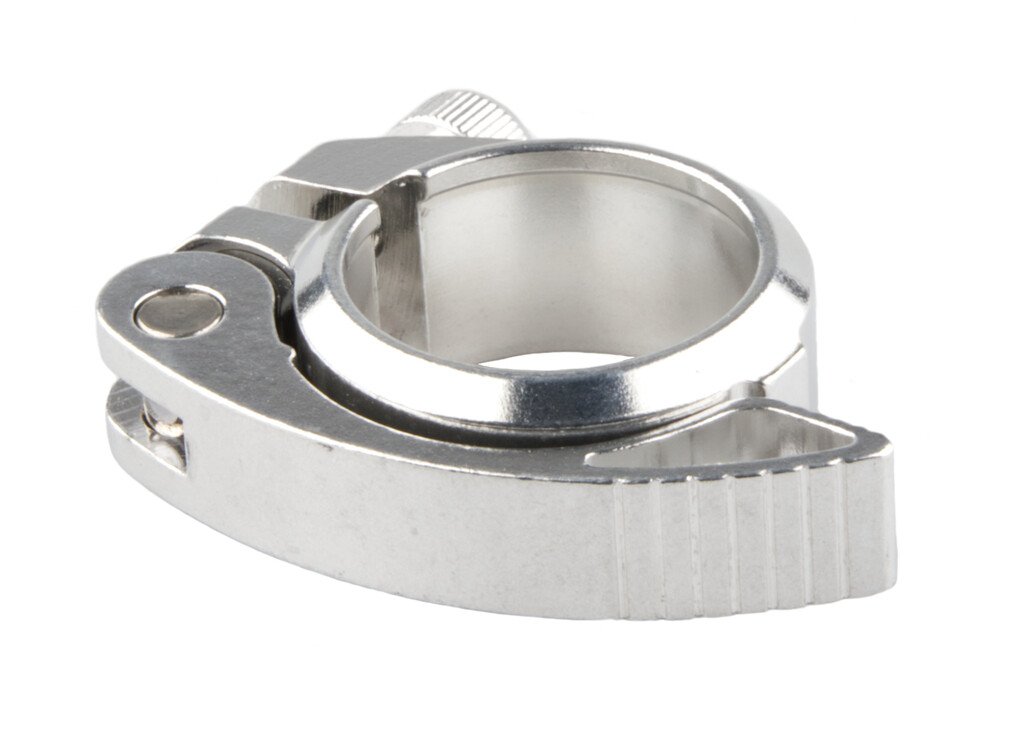 Mirage zadelpenklem met snelspanner 38.5mm zilver