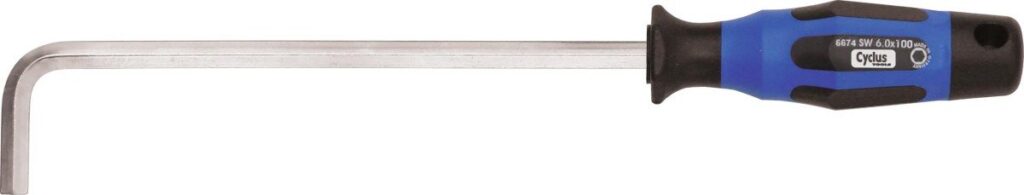 Cyclus inbussleutel 6mm, haaks, met handvat