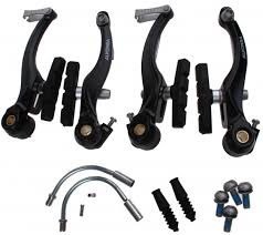 Alhonga rem set V-brake zwart compleet zwart.