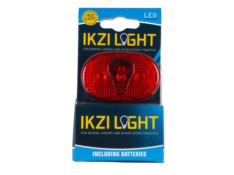 Ikzi Light achterlicht ovaal 3 led batterij zadelp
