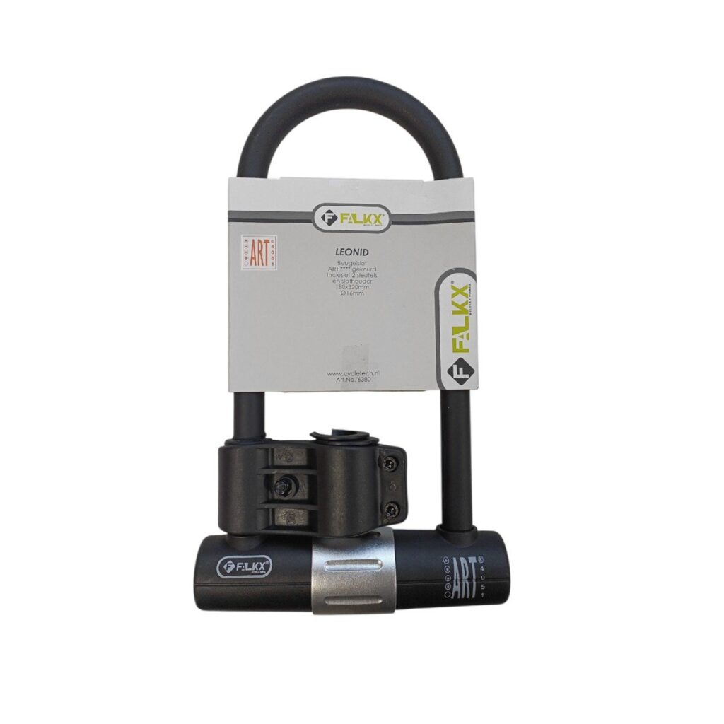 Falkx Leonid beugelslot, zwart/grijs, ART****