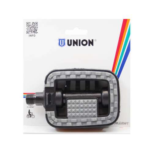 Union pedalen 807 anti-slip zwart grijze inleg op
