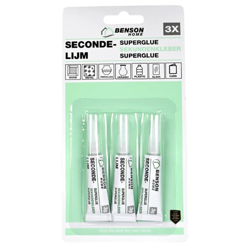 Benson Secondenlijm 3 tubes