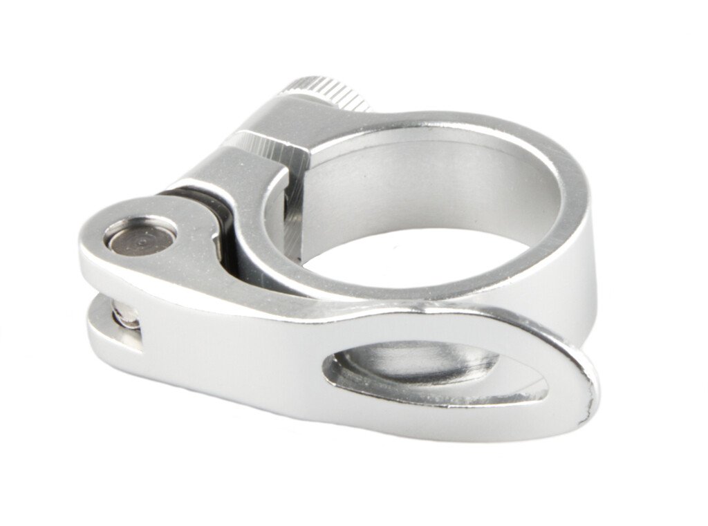 Mirage zadelpenklem met snelspanner 34.9mm. • Zil