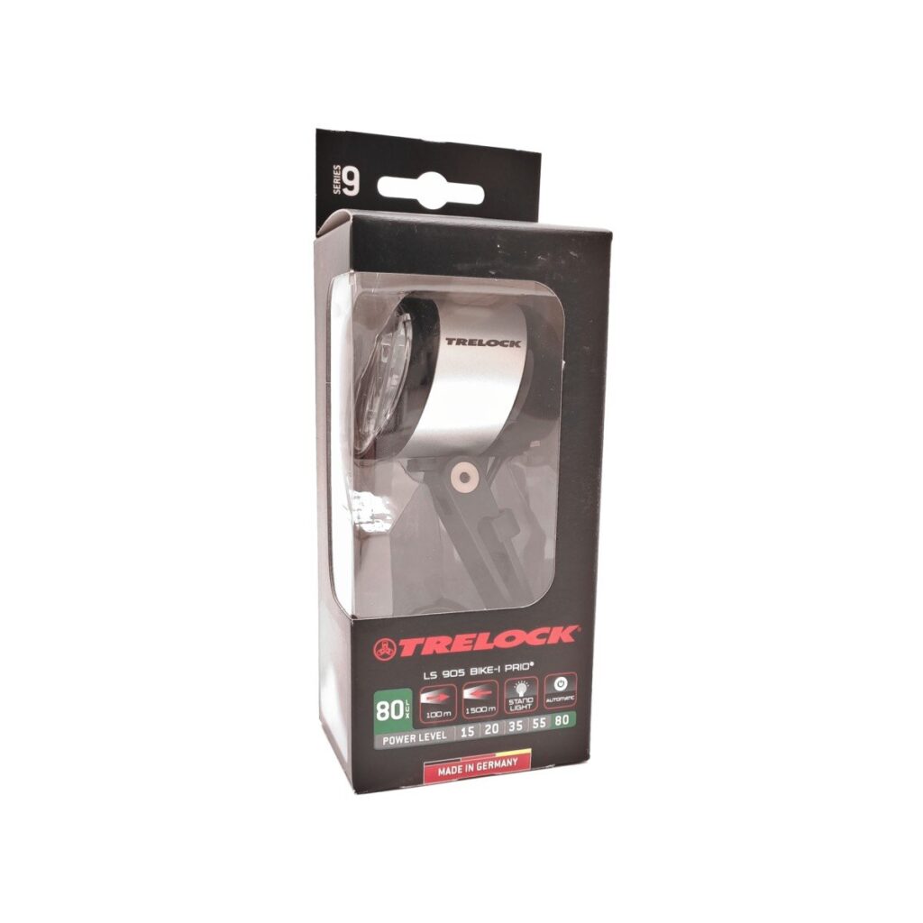 Trelock KOPLAMP BIKE-I PRIO 80LUX ZWART/ZILVER