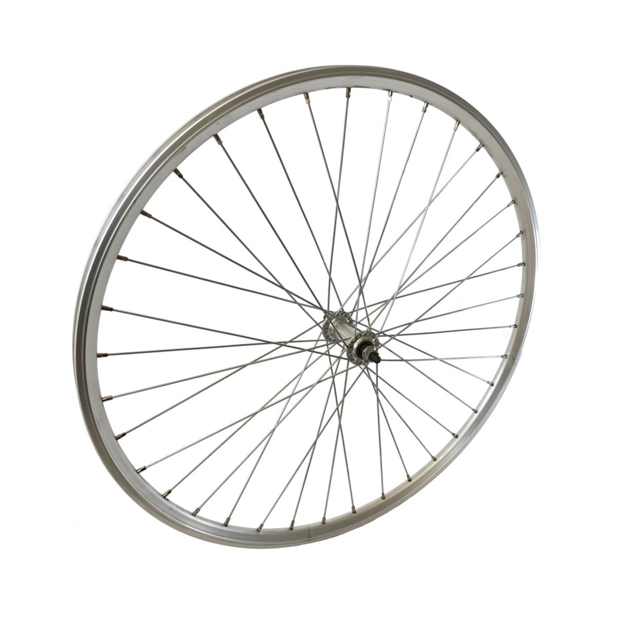Falkx Voorwiel 28x1 5/8x1 3/8 zilveren aluminium hoge ve