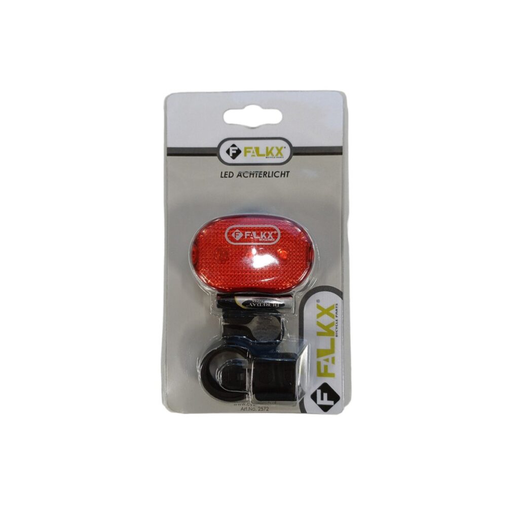 Falkx MTB led achterlicht. Inclusief batterijen