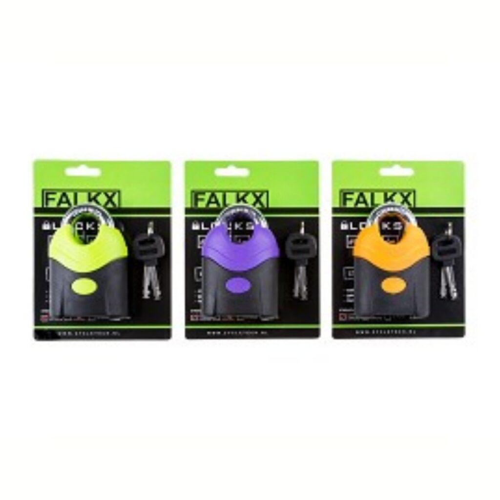Falkx Multi Hangslot. 72 mm gehard staal, assorti