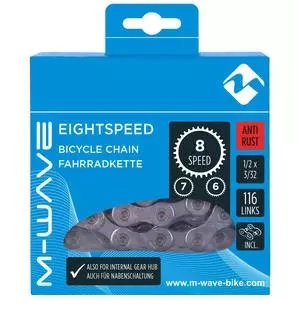 M-wave ketting 6/7/8-speed, 1/2×3/32 116L a