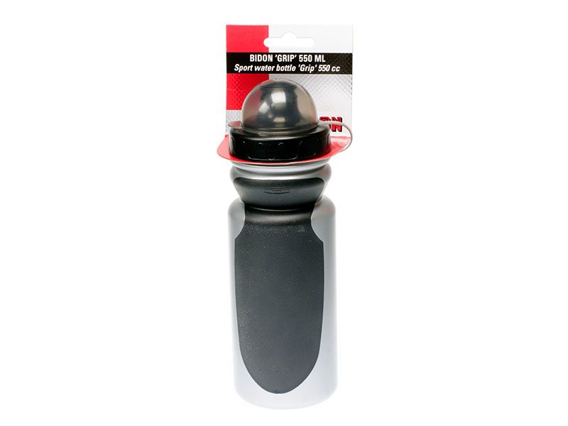 Simson bidon Grip 550ml zwart/grijs met stofkap