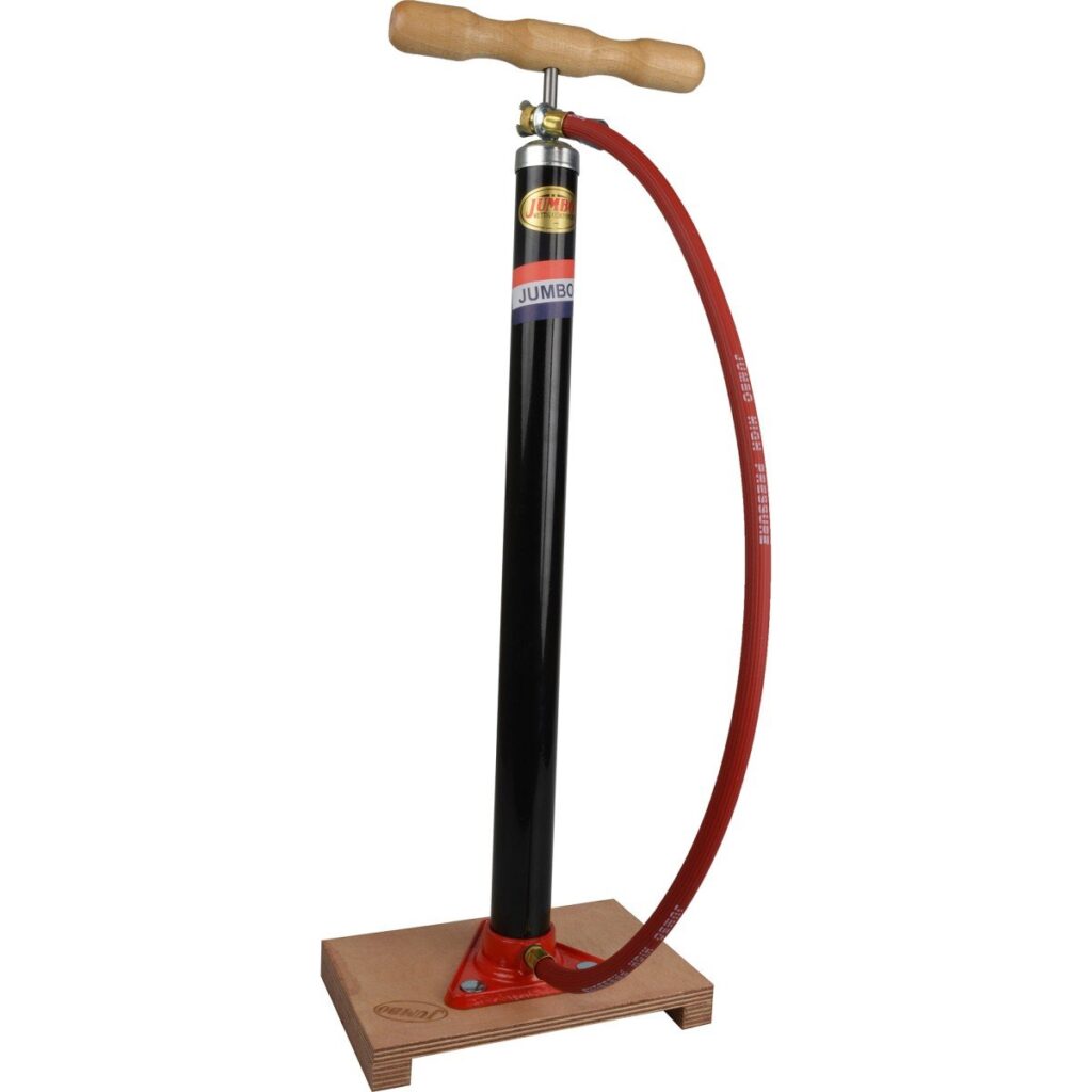 Jumbo fietspomp m/plank en slang