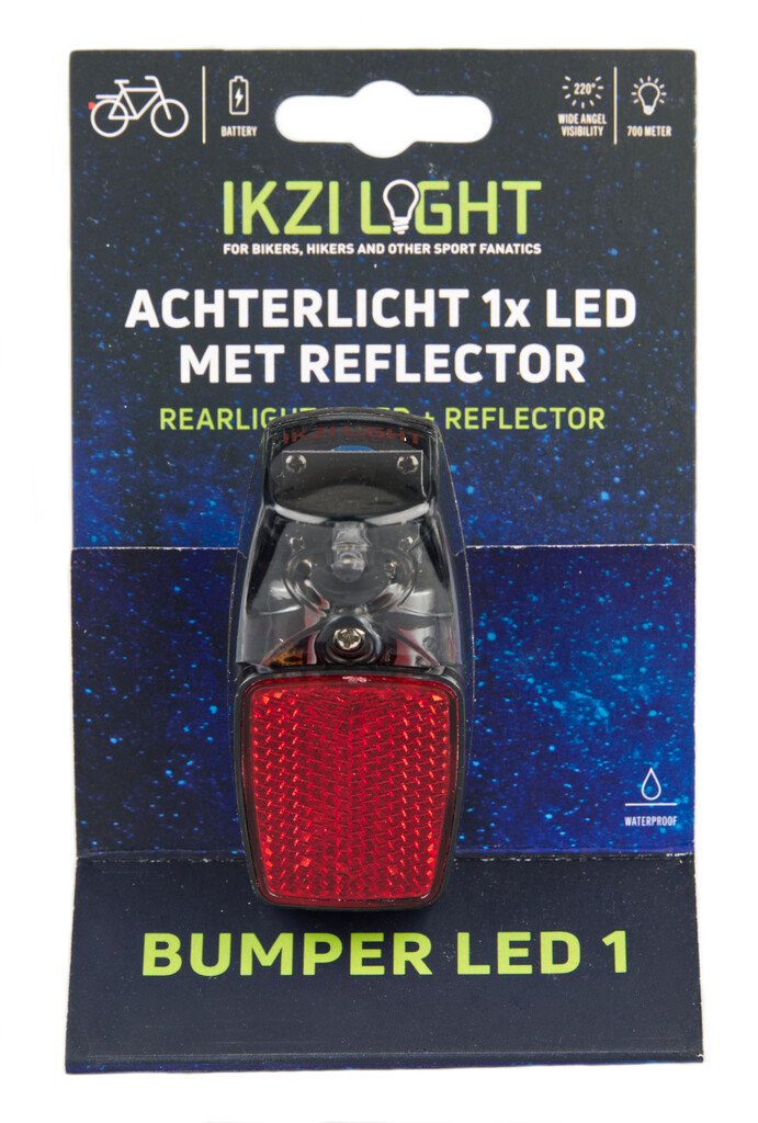Ikzi Light achterlicht batterij spatbord